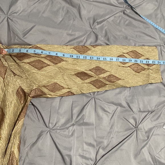 Men's Beige & Brown Indian Churidar / Salwaar Kameez Kurta - Picture 8 of 8